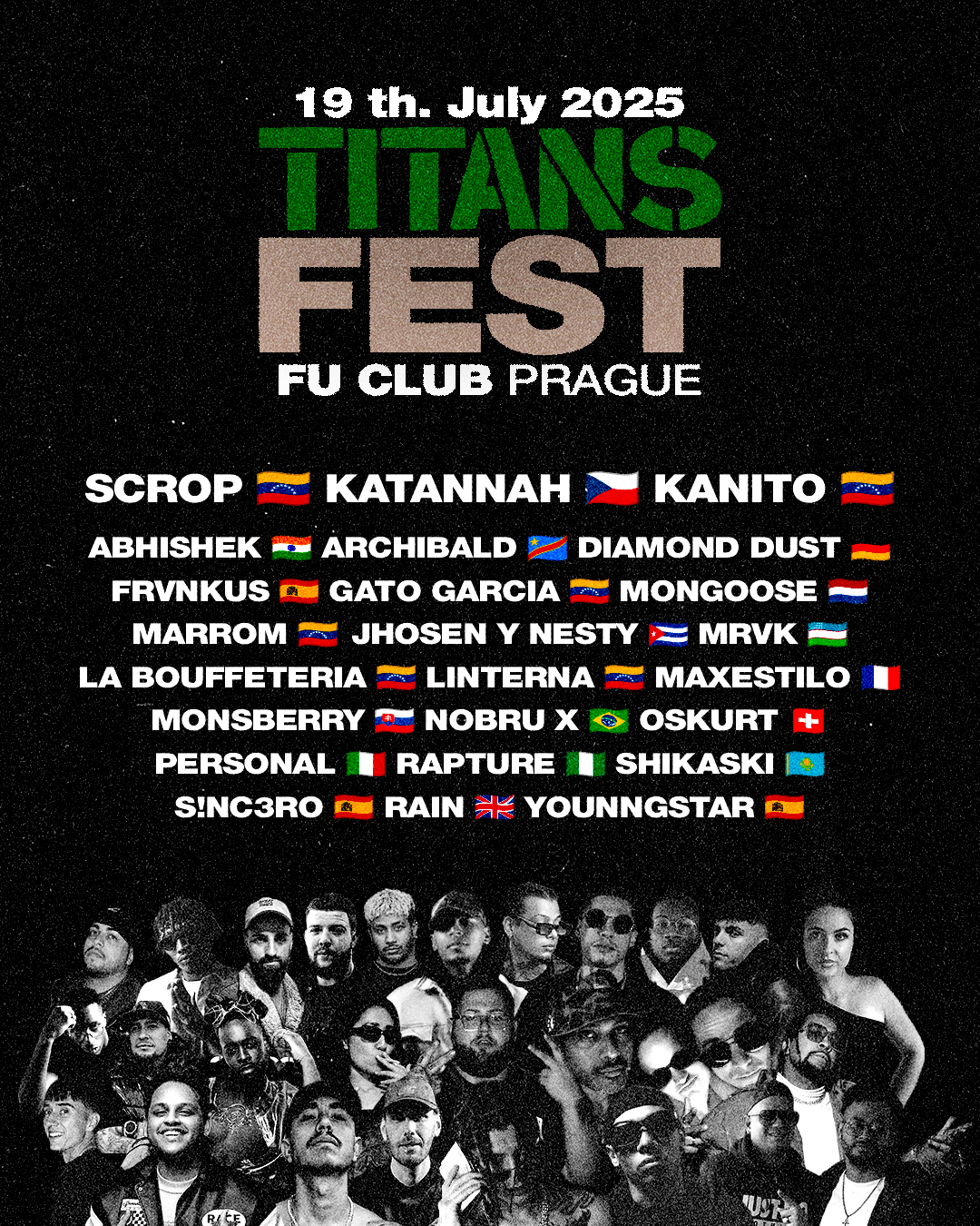 Titans Fest Prague 2025. International Hip-Hop Showcase with Artists from 20+ Countries