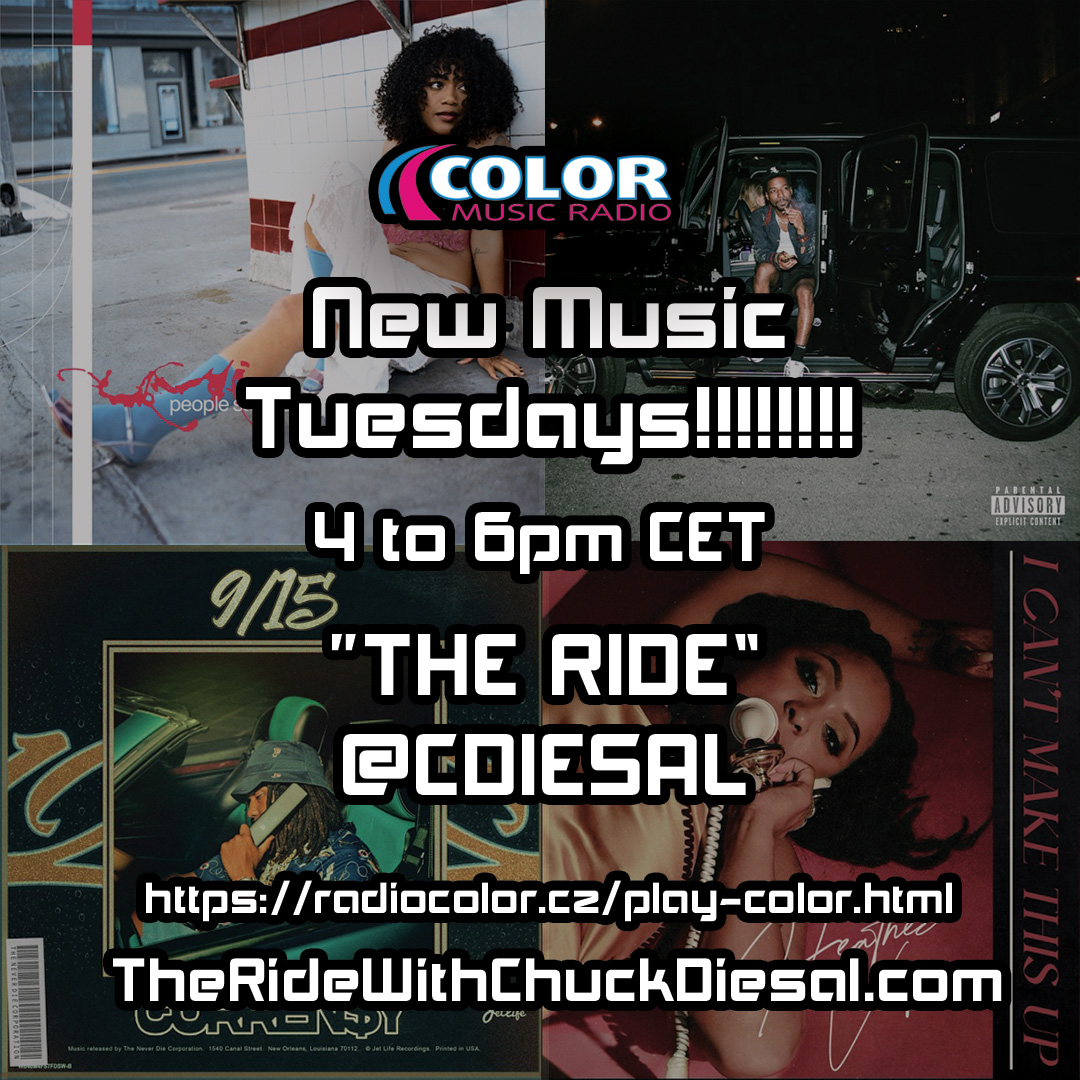 New Music Tuesday with ChuckDiesal. Jazz, R&B, Pop, Dance and Hip-Hop on Color Music Radio